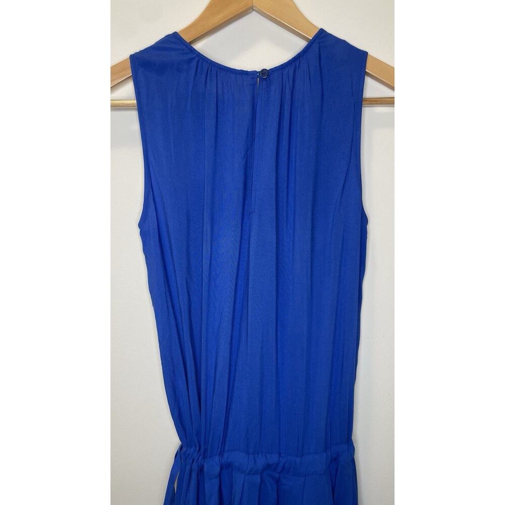 NWT BGL Sleeveless Maxi Dress Adjustable Waist Designer Beach Blue US 4 EUR 34 - Picture 5 of 13